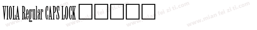 VIOLA Regular CAPS LOCK字体转换